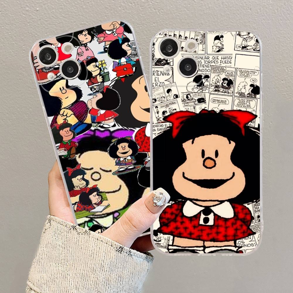 Cartoon Mafalda Handyhülle Für IPhone 17 16 15 14 11 12 13 Mini Pro XS Max Plus Hülle Schale
