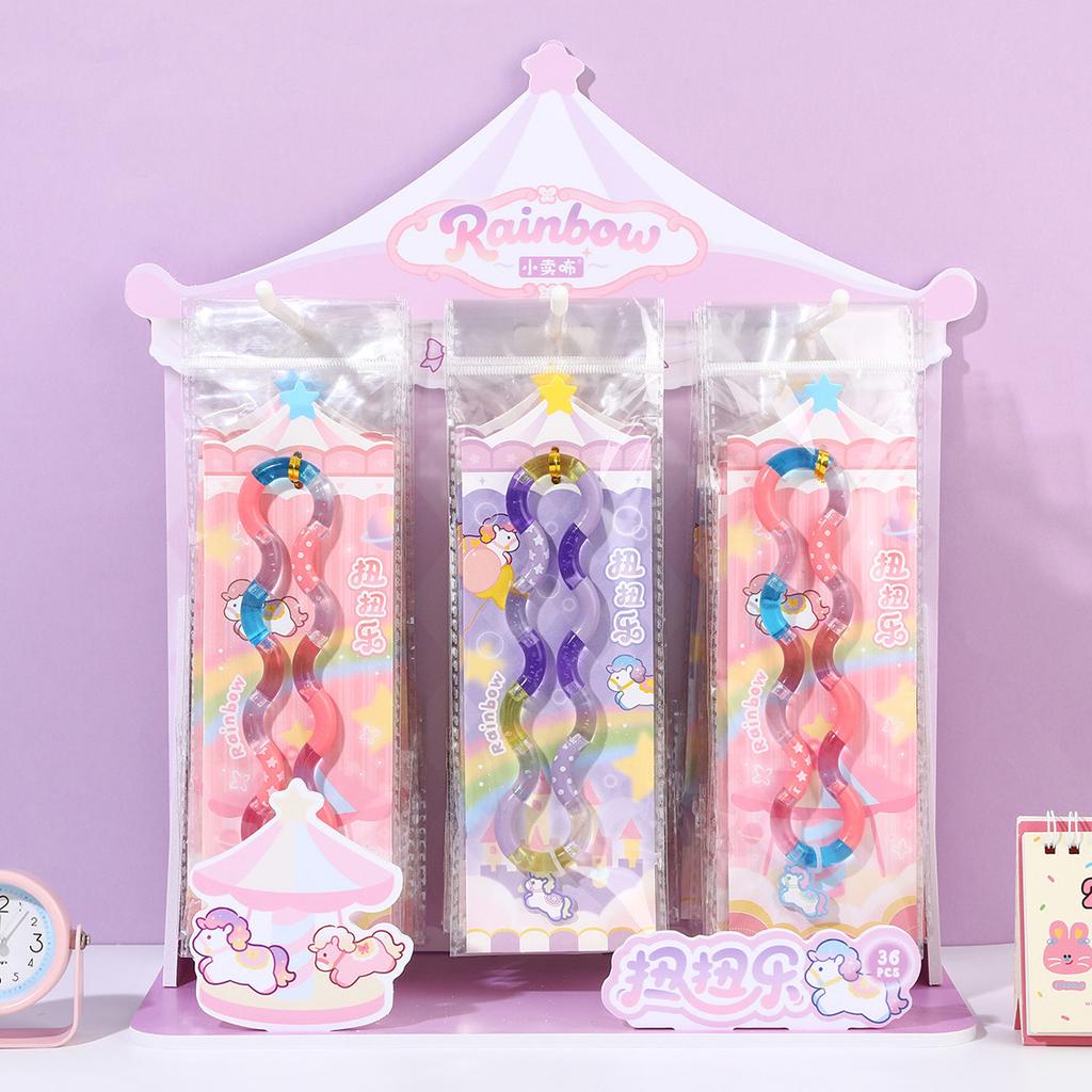 Best-selling Children's Stress-Relief Multi-Functional Fun Rainbow Pony Twist Toy for Focus Training and Twisting Play
