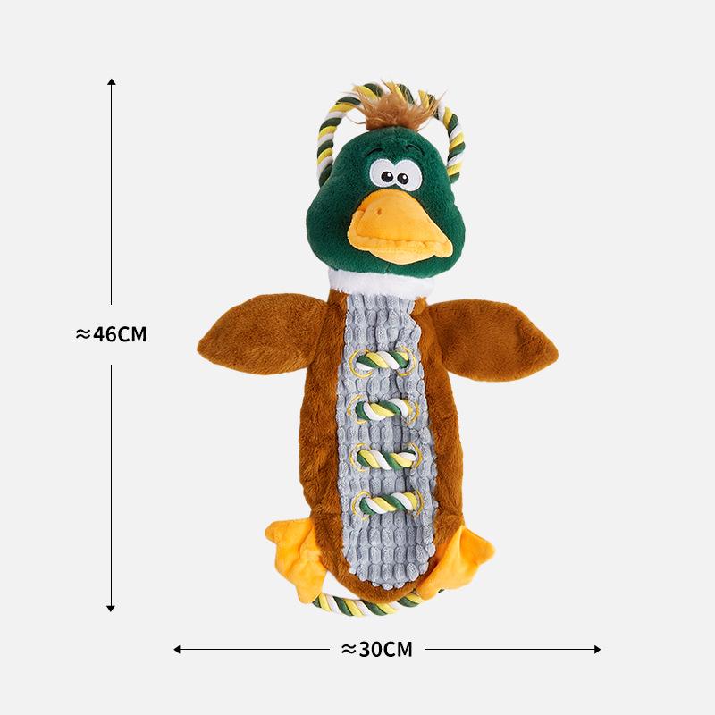 FOFOS Interactive Tug of War Teething Dog Toys - Durable Rope Knot with Sound