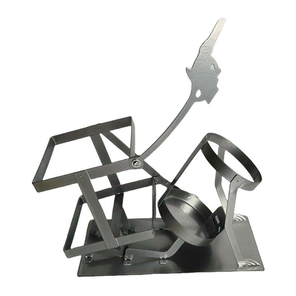 Retro Metal Red Wine Rack Skull Skeleton Design Wine Holder Skull Metal Wine Rack for Home Kitchen Bar Table Decoration