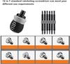 Ratcheting Screwdriver Set,12-in-1 Multi-bit Stubby Screw Driver Set-Adjustable Length,Reversible Dual End,Portable
