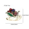 Rhinestone Large Sled And Christmas Gift Brooch Luxury Fashion Party Decoration Pin New Design 2023