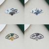 10Pcs Chinese Style Vintage Bamboo Printed Fan Charms For Earrings Keychain Diy Pendant Jewelry Making Material Accessories