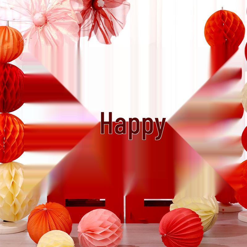 Double Happiness 3D Wedding Ornament & Sticker Set for Bedroom and Living Room Decor