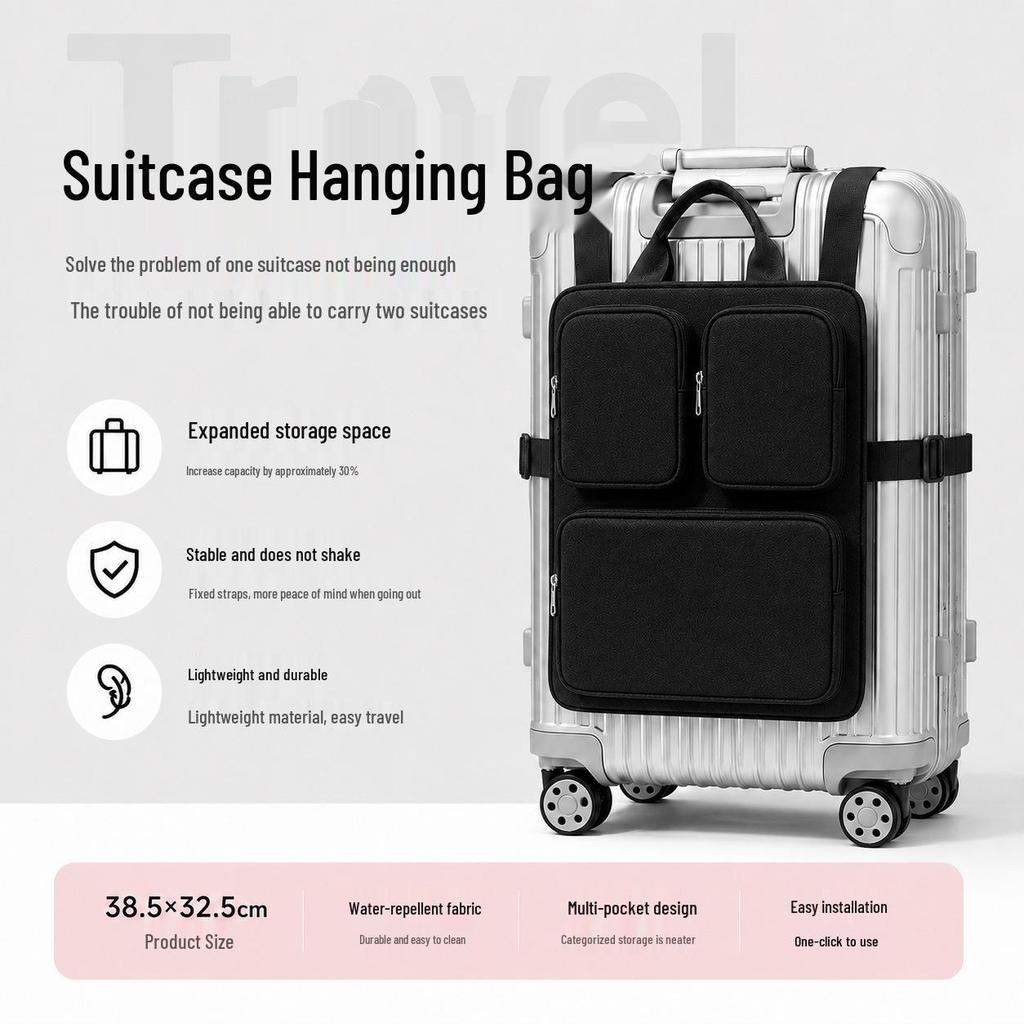 Expandable Carry-on Suitcase with Computer Compartment and External Vest Bag - Lightweight and Easy for Commuting.