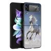 Animal Horse Phone Case For Samsung Galaxy Z Flip 6 5 4 3 Shell For Samsung Z Flip3 Flip4 Flip5 Flip6 Black Hard PC Cover