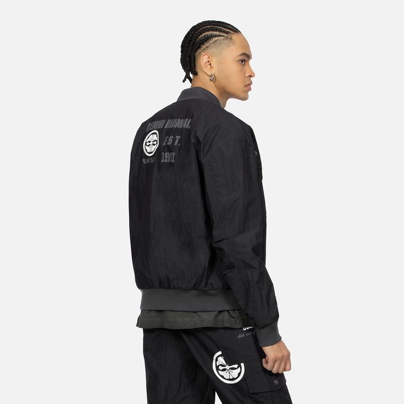 Evisu Estampado de Logo Floral Gaviota Bordado Ajustada Casual Versátil Chaqueta Chaquetas de Hombre 2ESHTM4JK8005LFCT