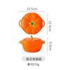Creative Ceramic Pumpkin Fruit Tableware Household Children'S Steamed Egg Bowl With Lid Binaural Dessert Salad Dish Combination