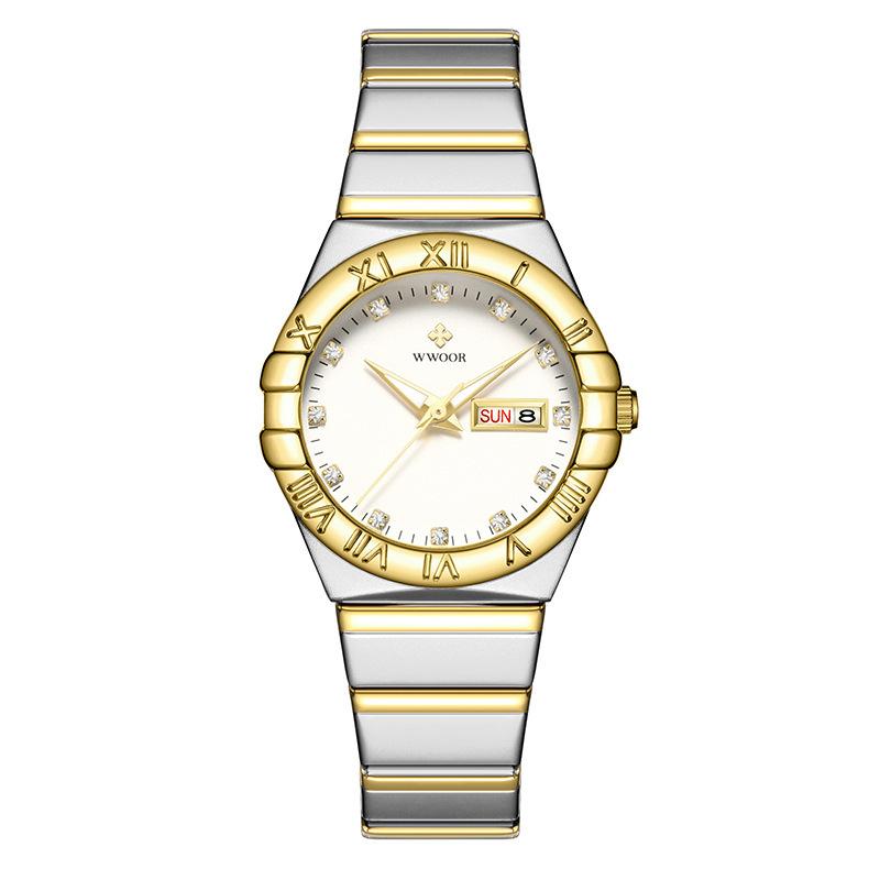 

Wwoor 8885 Women S Quartz Waterproof Movement Versatile Women S Watch Low-Key Luxury Watch Women