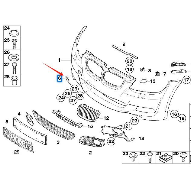 BMW 3 Series E92/E93 Front Bumper Tow Hook Cover