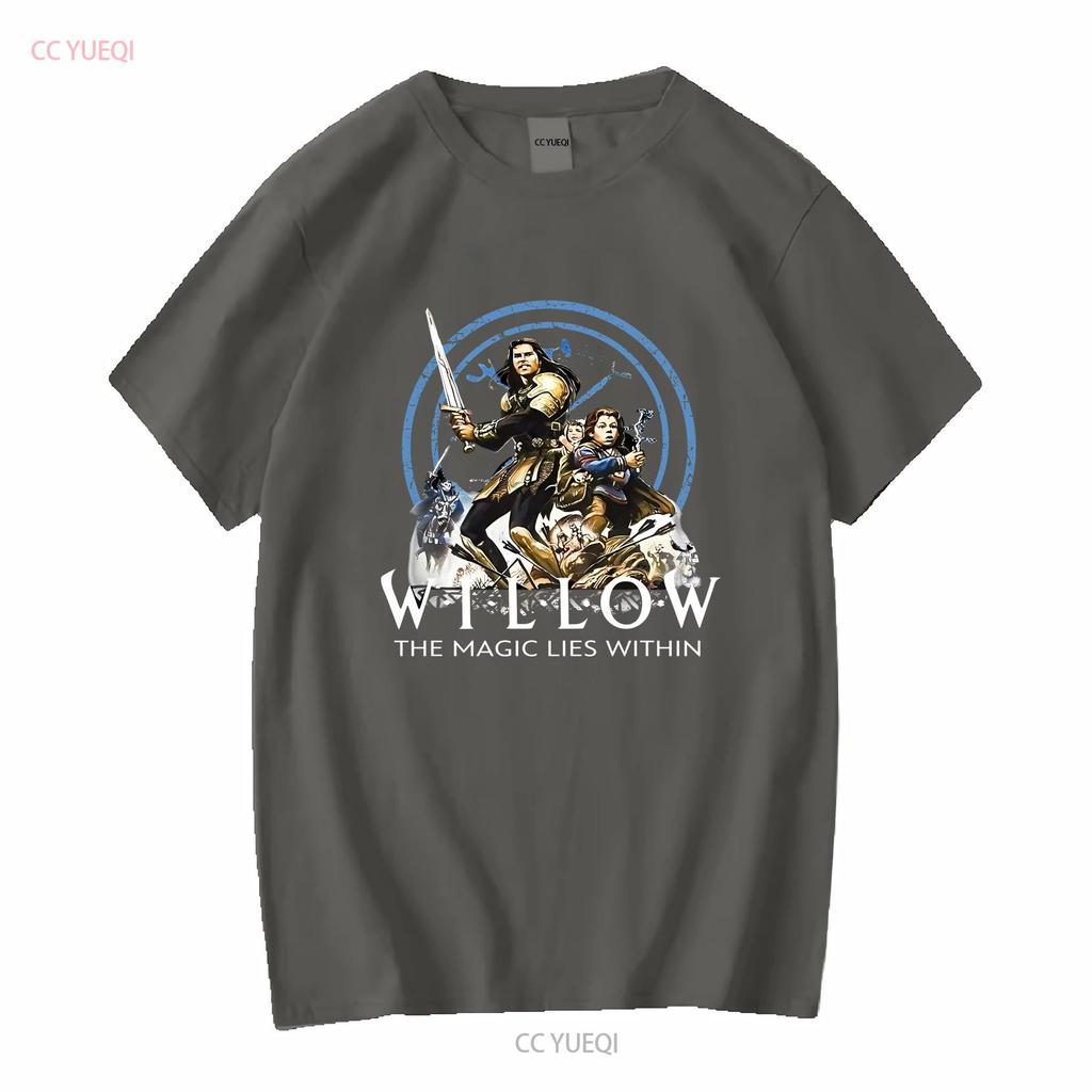 New Willow The Magic Lies Within Poster 1988 Movie Retro Mens Vintage T Shirt long or short sleeves vintage Washed Soft Stylish