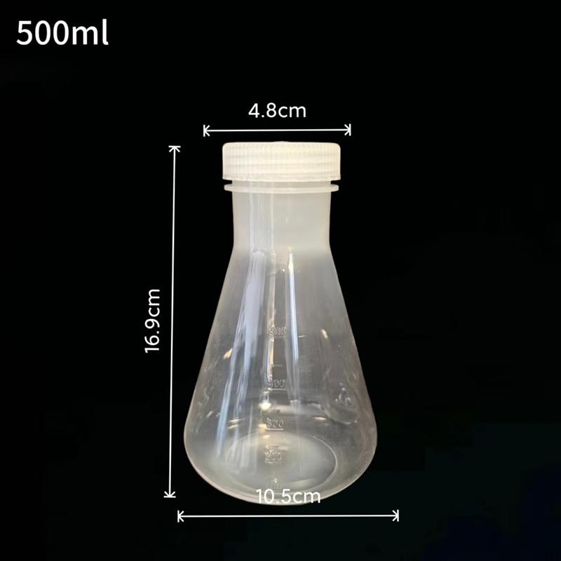 50Ml To 1000Ml Lab Plastic Erlenmeyer Flask Conical Container Bottle With Screw Cap For Laboratory Experiment