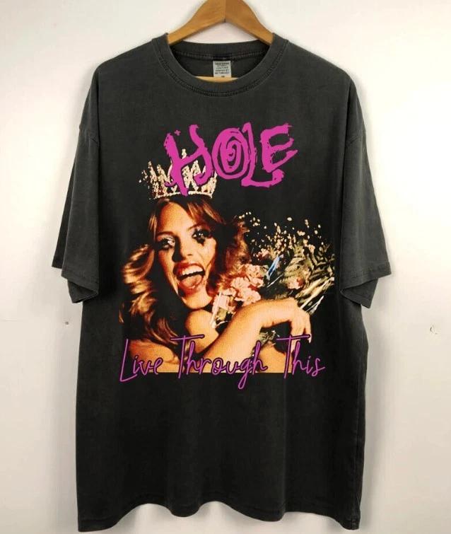 

Hole Band Live Through This Vintage 90 s TShirt Inspired Graphic Rock Music Gift L