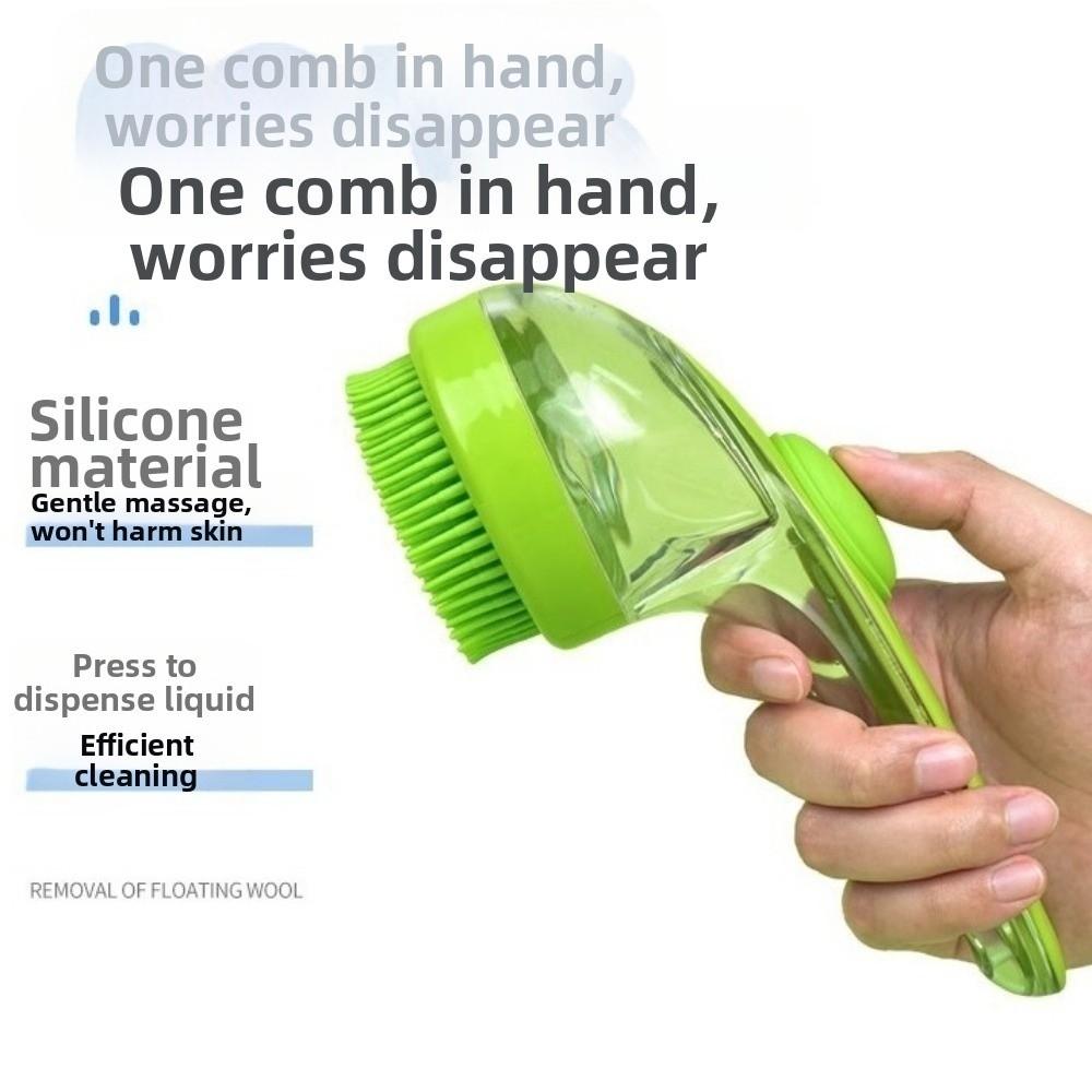 Haarentfernung Tierbadebürste Langer Griff Tierwaschbürste Tierpflegebürste Tierdusche