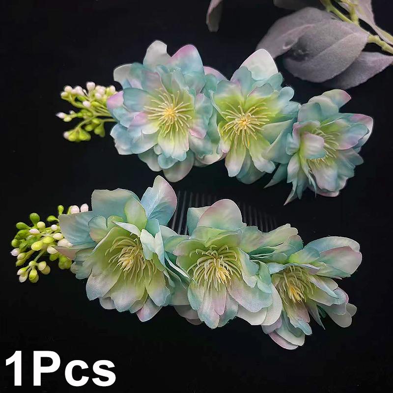 1pc Accessories Hair Side Flower Floral Hair Comb Retro Simulated Bridal Holiday Design