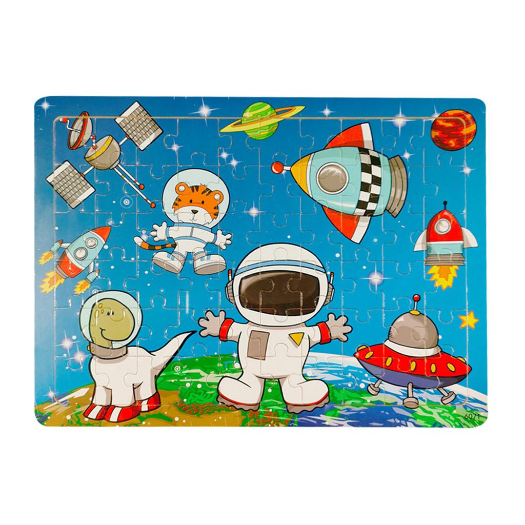 Kids Wooden Cartoon Cognitive Puzzle Baby Colorful Educational Toy For Toddler