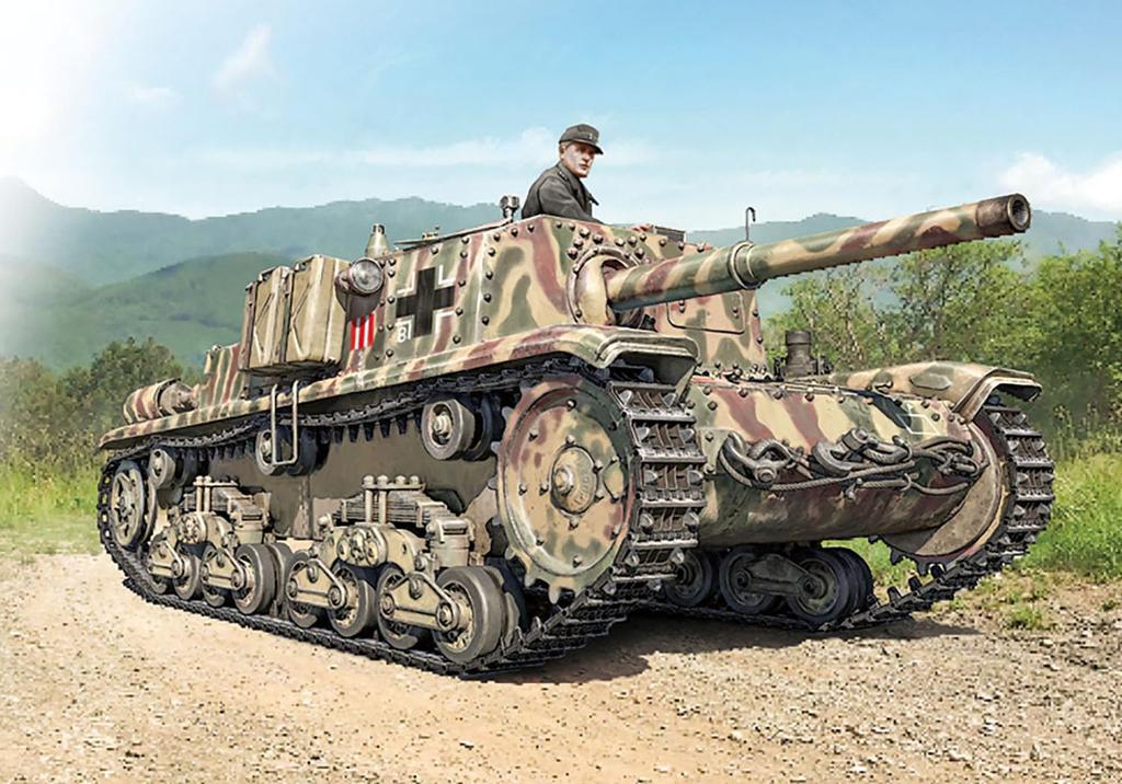 WWII Italian Gun Semovente M42 da Plastic Model IT6584 PLATZ/Italeri 1/35 Self-Propelled 75/34 (Tank)
