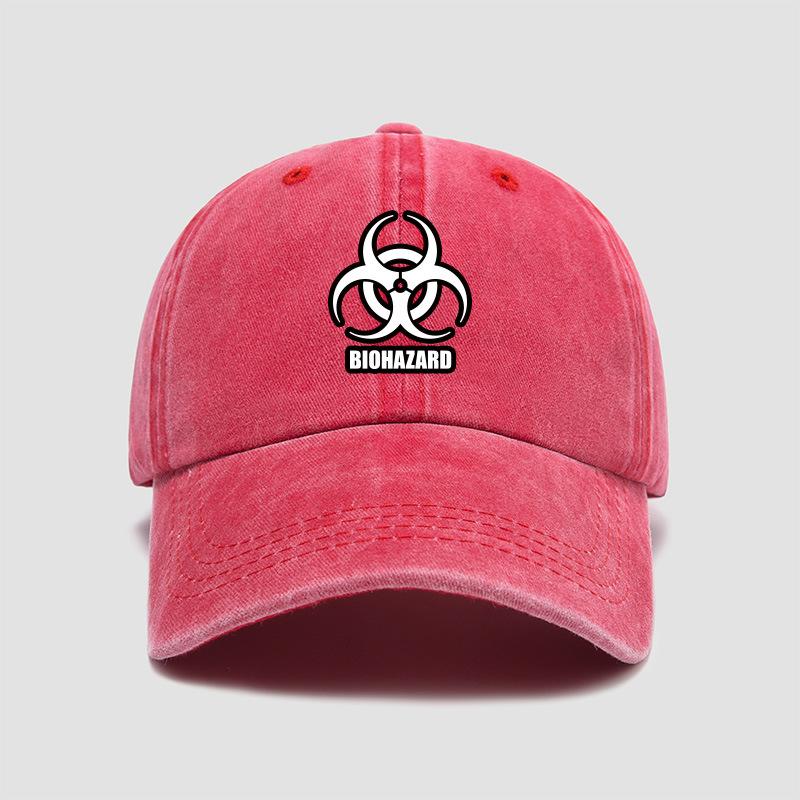 Ensemble T-shirt Manches Courtes et Casquette Style Coréen Resident Evil Marchandise Film Jeu Chinois Haut Doux Casquette de Baseball Réglable