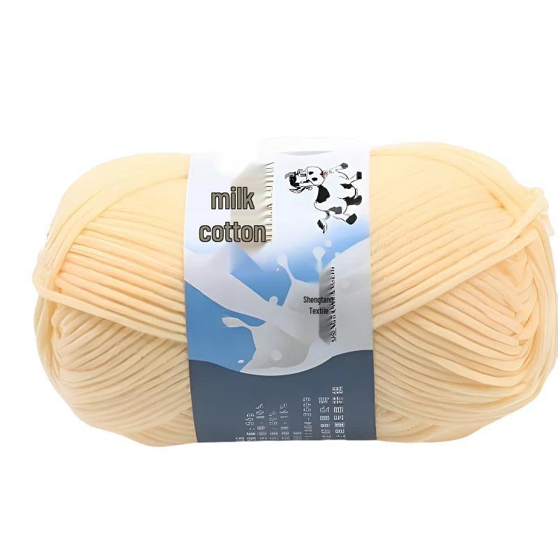 Especial para Novos Clientes: Fio Chunky de Algodão Leite para Tricô - Meada de Lã de Algodão DIY