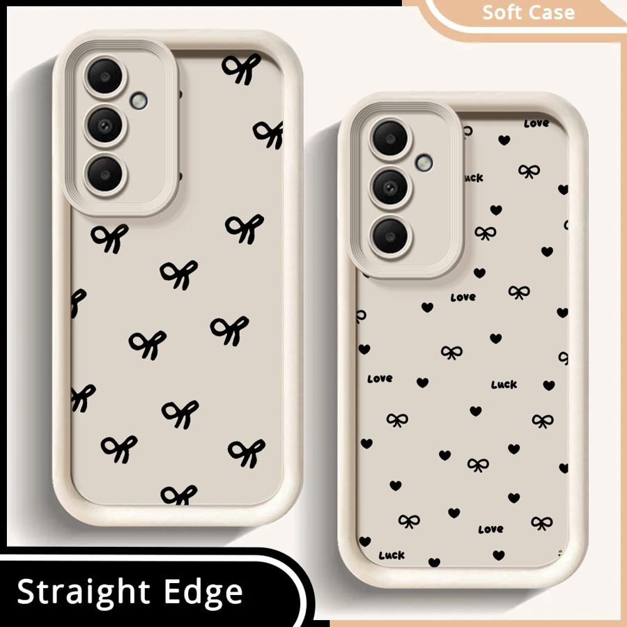 Capa para Samsung Galaxy A51 A73 A71 A72 A53 A54 A12 A13 A26 A32 A35 A36 A15 A16 A56 A34 A23 Capa de Celular Laço Fashion