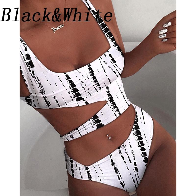 

Сексуальный слитный купальник однотонный купальник бикини для женщин купальник купальный костюм пляжная одежда женский купальный костюм S чёрный/белый