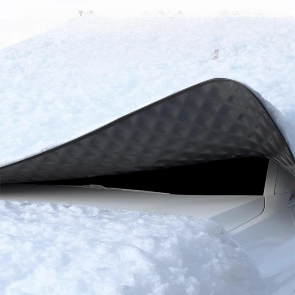 Magnetic Windshield Frost Cover, Thick Winter Snow Protector for Car Front Window, Universal Easy Install & Remove Ice Shield