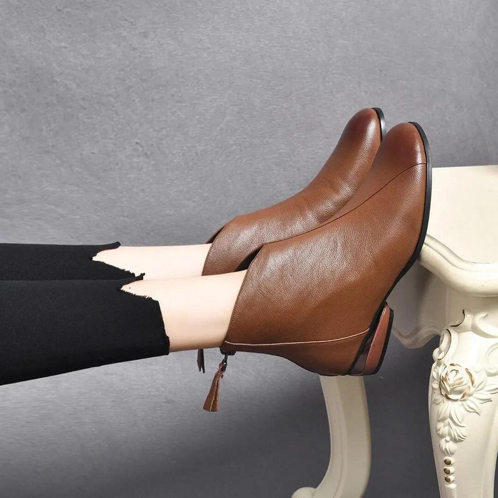 Stivaletti da donna Inghilterra da donna autunno inverno stivaletti corti donna casual quotidiani comfort stivali scarpe in pelle artificiale