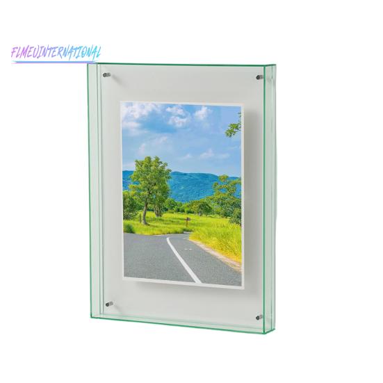 Photo Frame Vibrant Floating Acrylic Picture Frame - Desk Wall Art Frame for Gallery Home Office Decoration