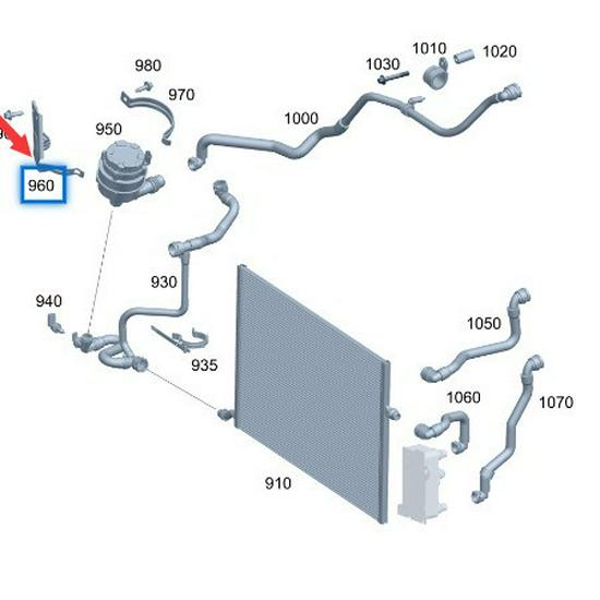Wasserpumpenhalter für Mercedes-Benz E-Klasse W213