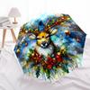 Christmas Reindeer Folding Umbrella-Fashionable Auto-Open Design 8 Iron Ribs Plastic Handle Foldable Sunshade,Perfect Gifts