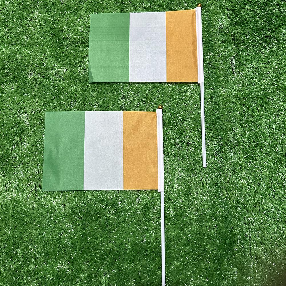 SKY FLAG Ivory Coast Hand Flag 14x21cm 10/20/50/100pcs Polyester Flying The Ivorian National Banner Côte D'Ivoire Hand Flag