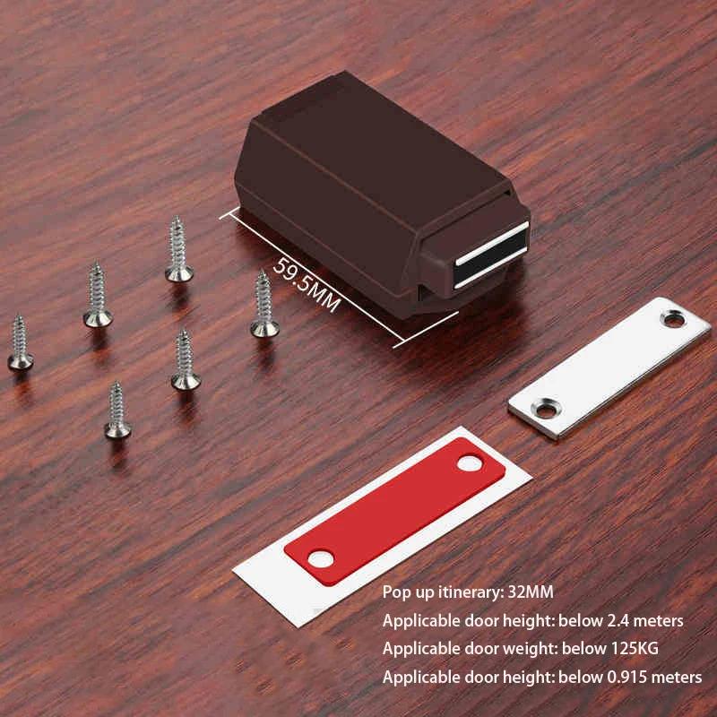 1Pcs Stainless Steel Lock Heavy-Duty Cabinet Door Rebound Magnetic Lock TV Frame Cabinet Wardrobe Furniture Magnetic Lock