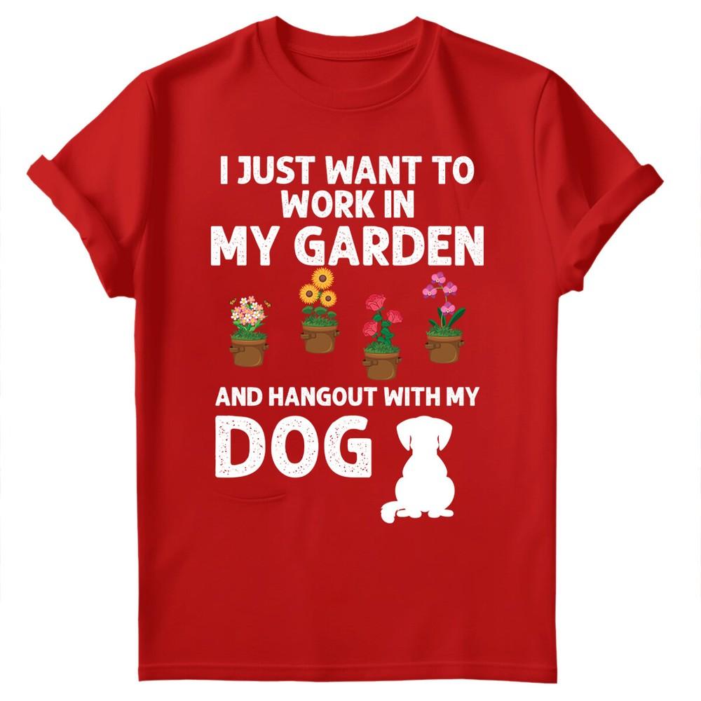 Garden Hangout With Dog Plant Lover ShirtGardening Shirt Gardener TShirt Gd S
