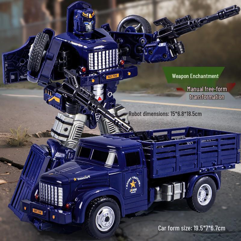 Transforming Robot Car Model - Inertial Power Warrior Toy for Boys