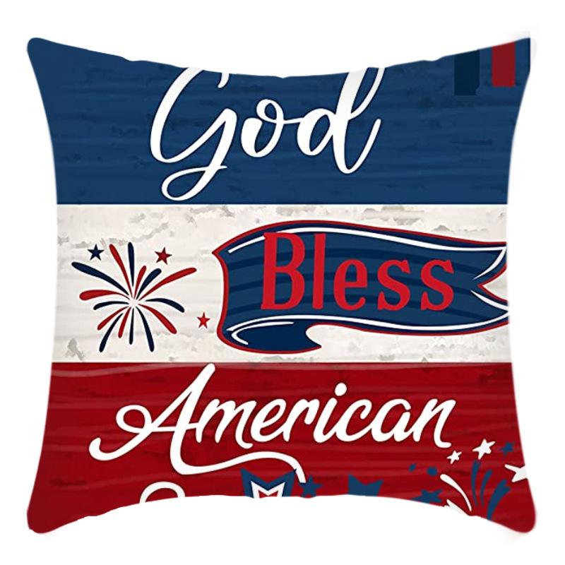 Independence Day Pillow Case Flag Print Home Living Room Bedside Decoration Pillow Cushion Pillow Case