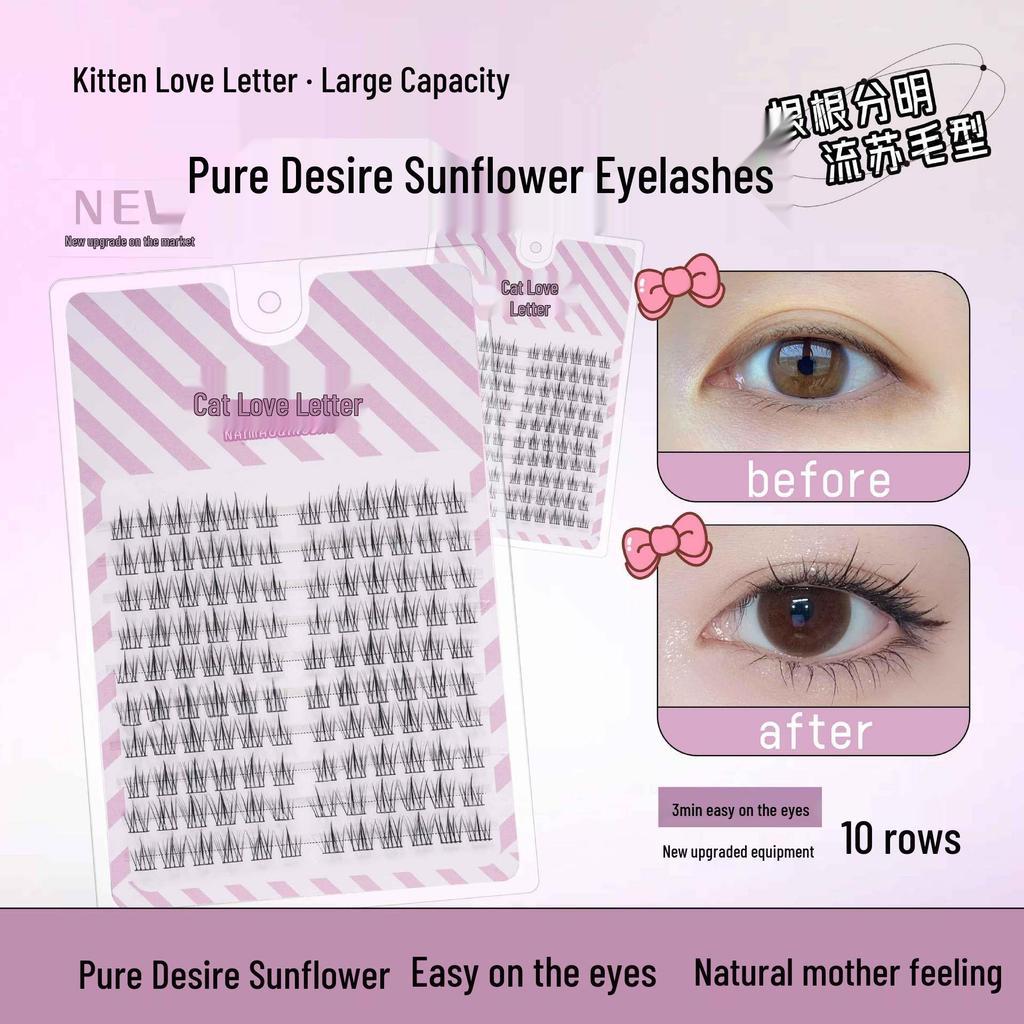 "Cílios postiços Lazy Trilogy Sunflower White Moonlight Magic Fairy Curl"