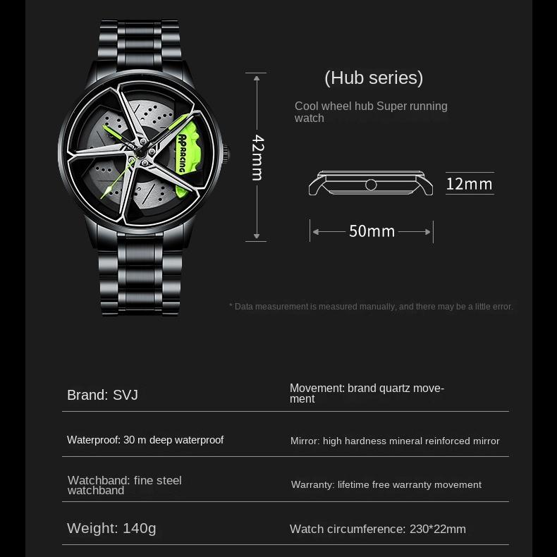 Ceas SVJ pentru bărbați Ceas cu butuc de roată autentic de calitate superioară, scobit tridimensional, 488 de șublere Tabel modificat forjat