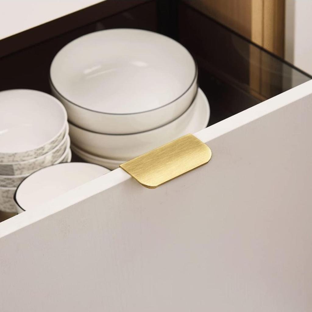 1Pc 80mm Simple Hidden Cabinet Handles Kitchen Cupboard Door Pulls Elegance Handles Aluminum Alloy Furniture Handle Hardware