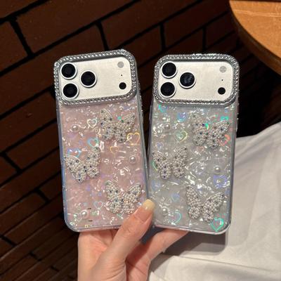 Diamond Pearl Butterfly Phone Case for Oppo Reno 15 Pro/Find X9 Pro/A6 Pro/A5