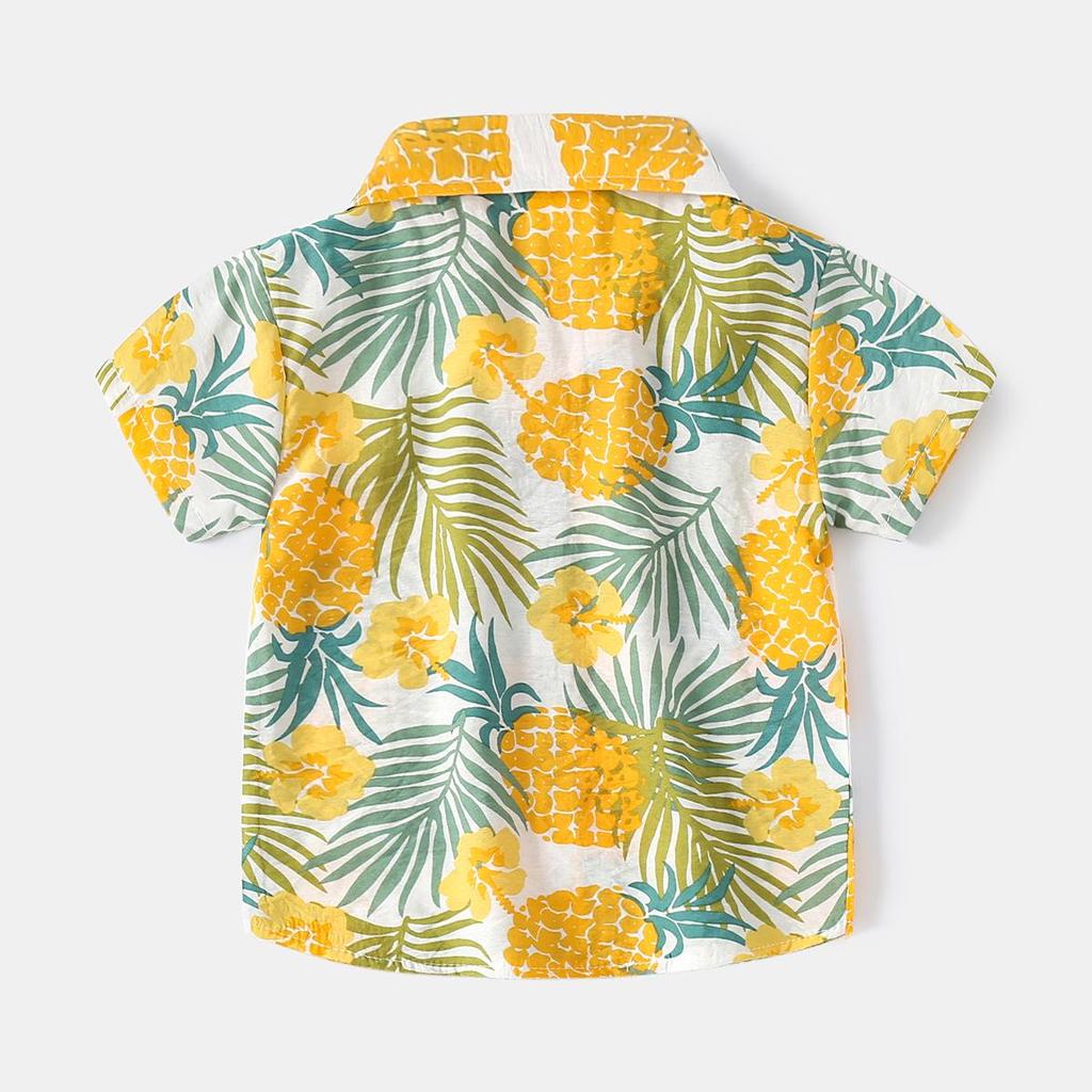 Boys' Summer Hawaiian Short-Sleeve Soft Shirts - Casual Kids' Shirts