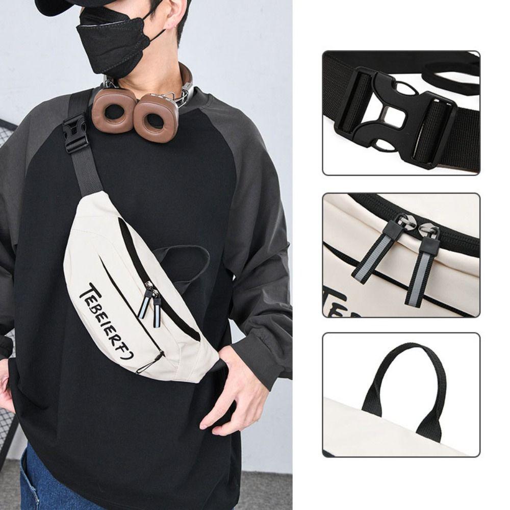Waterproof Outdoor Waist Bag Large Capacity Sports Walking Bag Simple Men Chest Bag Riding