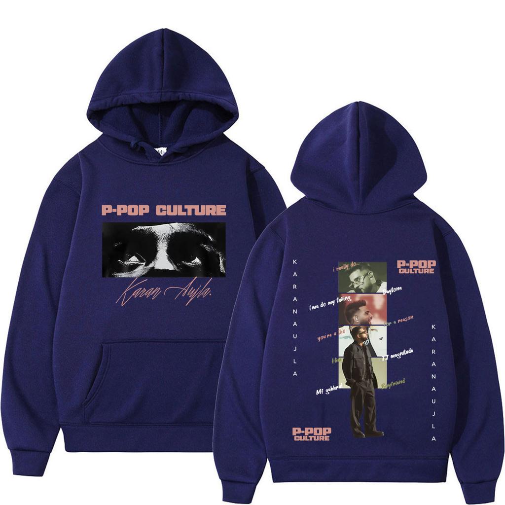 Rapper Karan Aujla P-POP Kultur Tour 2026 Grafik Hoodie Herren Damen Vintage Pullover Langarm Mode Sweatshirts Streetwear