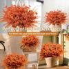 Umělé podzimní květiny UV odolné falešné fialky výběžky javorových listů oranžové realistické umělé rostliny pro podzim Díkůvzdání domácí vnitřní venkovní dekorace