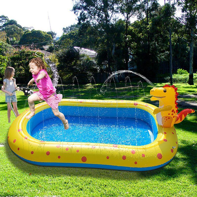 Pataugeoire pour enfants, piscine gonflable 150 x 35 cm, piscine gonflable, piscine de jeu d'eau de jardin extérieur, piscine jouet de clôture, rose | Leroy Merlin