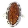 Amber (rhodium) 'Inspiration' Silver Ring