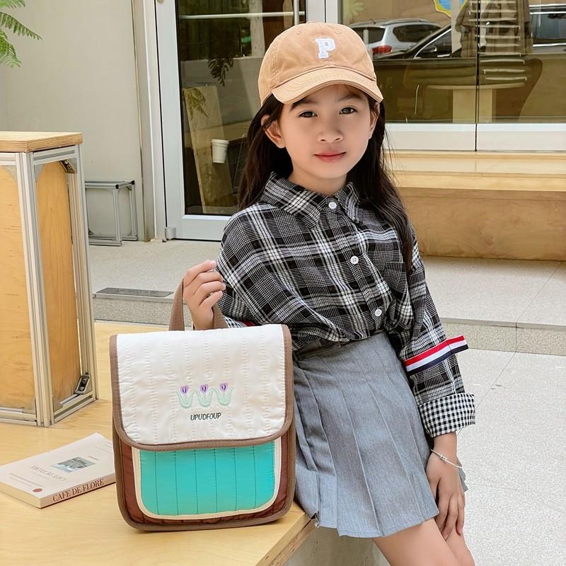 Large Capacity Stylish Colorful Striped Backpack For Kids And Parents With Modern Design