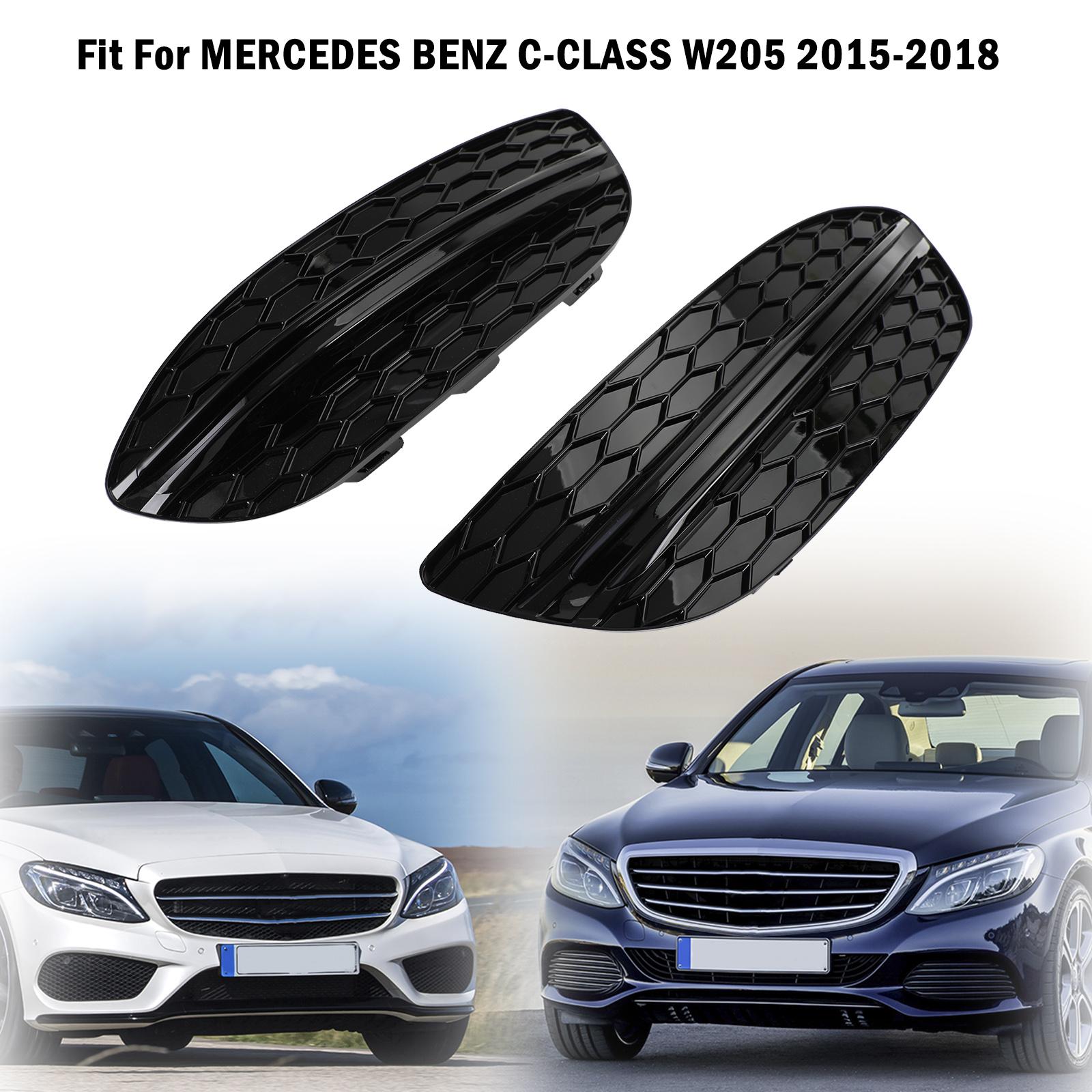 

2PCS Front Fog Light Cover fit MERCEDES BENZ C-CLASS W205 2015-2018 Base Sedan