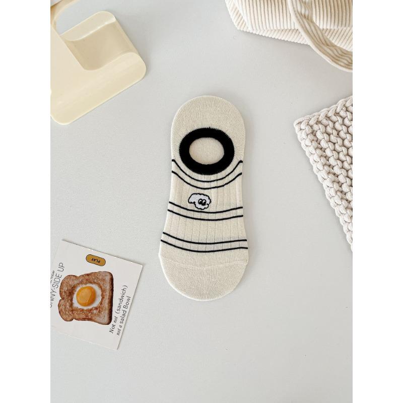 Female Summer Thin Cute Puppy Non Slip Non Slip Heel Invisible Boat Socks