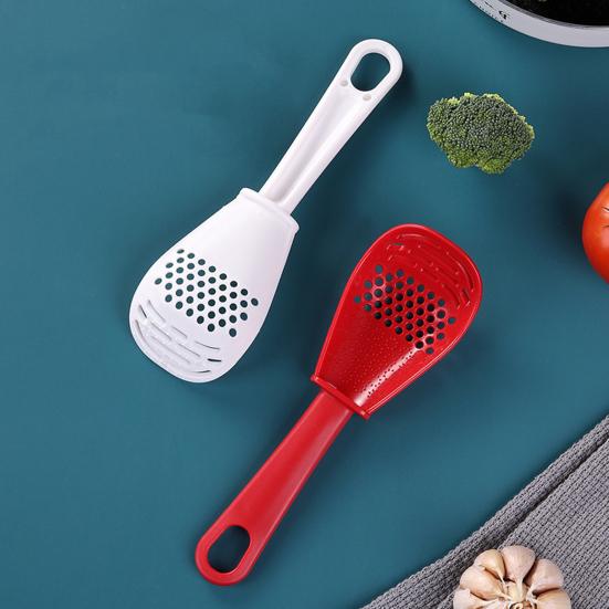 Kitchen Grinding Spoon with Strainer Holes Multi-Use Masher And Egg Separator BPA-Free Plastic Cooking Utensil