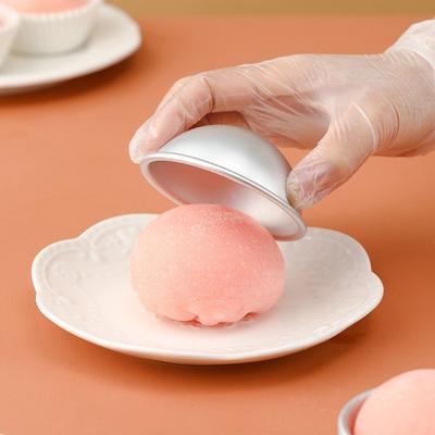 Praktische Daifuku Dessert Bombe Form Pan Zinn Backen Kuchen Gebäck Form Schneeball Mochi Form 3D Aluminium Ball